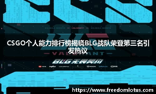 CSGO个人能力排行榜揭晓BLG战队荣登第三名引发热议